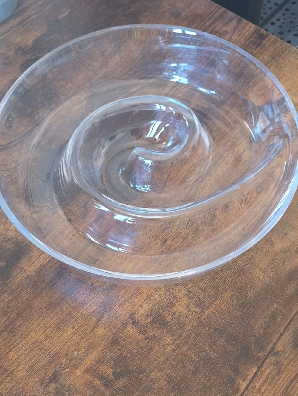 Home Essentials Clear Glass Cake Stand with Raised Edge